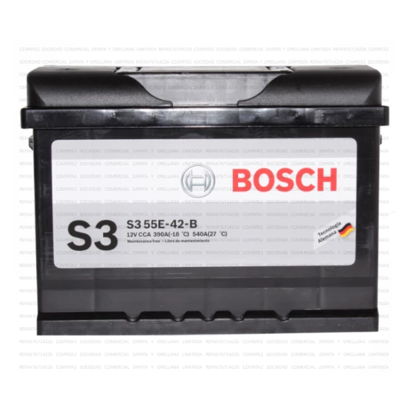 Bateria Bosch 55ah 540cca Positivo Lado Izquierdo ( + - )